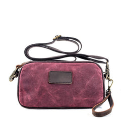 Cool Canvas Mens Green Clutch Bag Mini Side Bag Gray Small Messenger Bag For Men