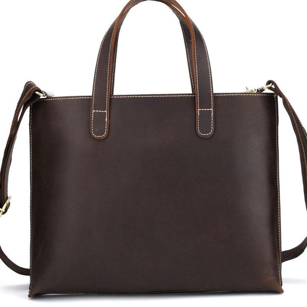 Cool Leather Mens Coffee Briefcase Handbag Messenger Bag Shoulder Bag for Men FY02692034