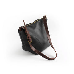 Vintage LEATHER WOMENs Bucket SHOULDER BAG Barrel Crossbody Purse FOR WOMEN