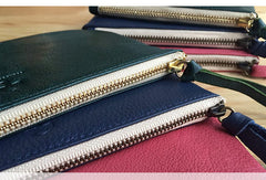 Genuine Leather billfold Long Wallet Zipper Slim Wallet Coin Change Card Wallet Purse For Women