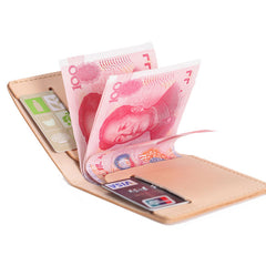 Handmade Leather Slim Black Red Womens Mens Bifold Small Wallet billfold Wallets for Men