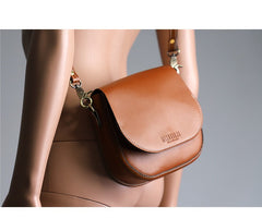 Cute Black LEATHER Flip Side Bag Handmade WOMEN Saddle Phone Crossbody BAG Purse FOR WOMEN