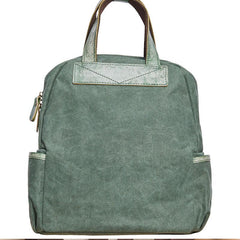 Canvas Green Women Cool Backpack Canvas Travel Bag Canvas Handbag for Women