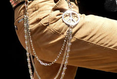 silver biker trucker punk peace hook wallet Chain for chain wallet biker wallet trucker wallet