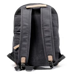 Waxed Canvas Womens Mens Backpack 14'' Green College White Backpack Travel Backpack For Men