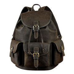 Cool Leather Mens Backpack Vintage Travel Backpack School Backpack for men