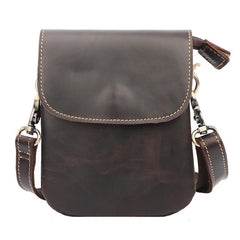 Cool Black Leather Mens Small Vertical Courier Bag Brown Messenger Bags Blue Postman Bag For Men