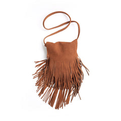 Handmade WOMENs LEATHER Tassels Shoulder Bag Vintage Crossbody Purse With tassels