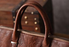 Vintage Cool leather mens Briefcase Business Briefcase laptop Briefcases for Men - EverHandmade