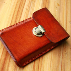 Handmade Cool Leather Belt Pouch Mens Waist Bag Cell Phone Holsters for Men
