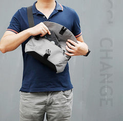 Cool Oxford Cloth PVC Men's Sling Bag Chest Bag One Shoulder Backpack For Men