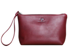 Genuine Leather Long Wallet Zipper Clutch Wallet Coin Change Makeup Wallet Purse For Women