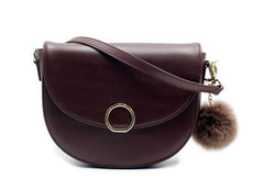Genuine Leather Saddle Purse Bag Shoulder Bag for Women Leather Crossbody Bag - EverHandmade