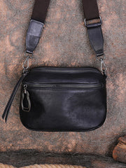 Vintage Leather Womens Saddle Shoulder Bag Small - Overall View