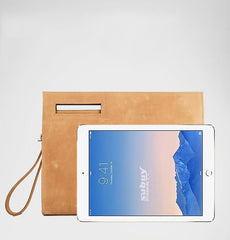 Brown Leather Men's File Bag Clutch Bag Side Bag Wristlet Bag For Men