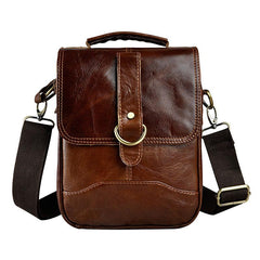 Cool Vintage Leather Mens Small Side Bag Messenger Bag Shoulder Bags for Men