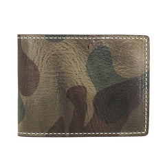 Cool Leather Mens Camouflage License Wallet Front Pocket Wallet Slim Card Wallet for Men