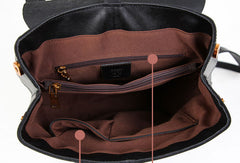 Handmade Leather backpack bag shoulder bag red black women leather purse - EverHandmade