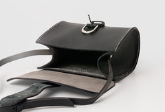 Handmade Leather purse crossbody bag black for women leather shoulder bag