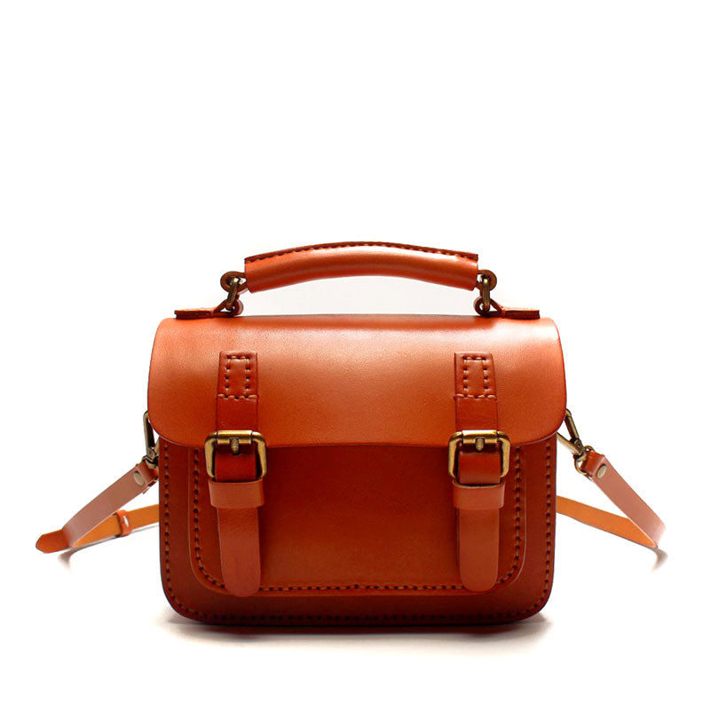 Vintage LEATHER WOMEN School SHOULDER BAG Satchel Bag Crossbody Purse FOR WOMEN