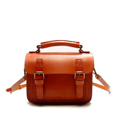 Vintage LEATHER WOMEN School SHOULDER BAG Satchel Bag Crossbody Purse FOR WOMEN