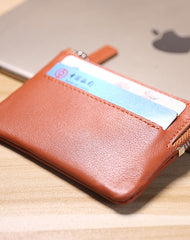 Cute Women Coffee Leather Mini Card Wallet Coin Wallets Slim Change Wallets For Women