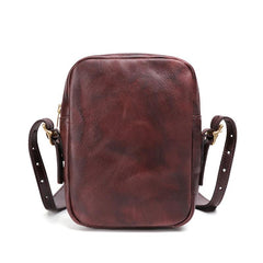 Cool Leather Mens Small Messenger Bag Shoulder Bag Crossbody Bags For Men