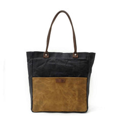 Mens Waxed Canvas Tote Bag Canvas Shopper Bag Canvas Shoulder Bag for Men