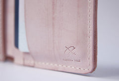 Handmade leather braided personalized custom clutch purse billfold triple wallet purse clutch women