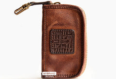 Genuine leather billfold wallet leather men billfold vintage key wallet for men - EverHandmade