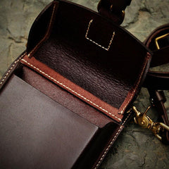 Leather Belt Pouches Mens Small Cases Waist Bag Hip Pack Belt Bag Fanny Pack Bumbag for Men