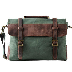 Mens Canvas Leather Cool Side Bag Messenger Bag Canvas Handbag for Men