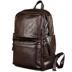 Coffee Leather Mens Cool Backpacks Large Travel Backpack Hiking Backpack for men
