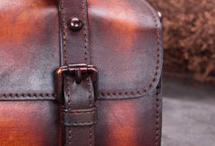 Vintage Leather Barrel Handbag Purse Shoulder Bag Crossbody Bag Purse For Women