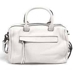 White Leather Handbags Women's Boston Leather Handbags Shoulder Crossbody Bags Purse - Annie Jewel