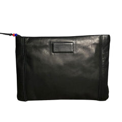 Genuine Leather Mens Clutch Cool Slim Wallet Zipper Clutch Wristlet Wallet for Men