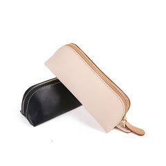 Cute Leather Womens Zipper Makeup Purse Clutch Glasses Case Makeup Holder for Women
