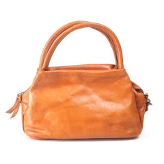 Top Handle Satchel Bag Brown Leather Satchel Purse - Annie Jewel