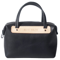 Handmade Leather Black Womens Handbag Fashion Shoulder Bag for Women