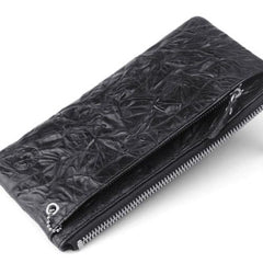 Handmade Leather Mens Cool Long Leather Wallet Detachable Clutch Wallet for Men