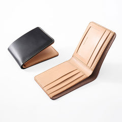 Handmade Cool Leather Womens Mens Bifold Small Wallets billfold Wallet for Men