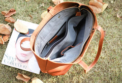 Handmade Genuine Leather Handbag Tote Bag Shopper Bag Shoulder Bag Purse For Women