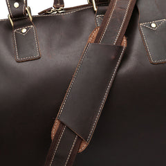 Vintage Leather Mens Large Weekender Bag Travel Bag Duffle Bag