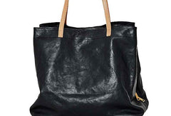 Handmade Genuine Leather Handbag Large Tote Bag Shopper Bag Shoulder Bag Purse For Women