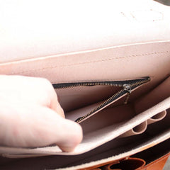 Cool Handmade Leather Mens Messenger Bag Briefcase School Bag for men