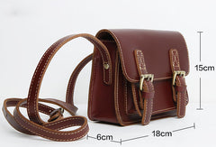Genuine Leather Cute Crossbody Bag Messenger Bag Shoulder Bag Women Girl Leather Satchel Bag Purse