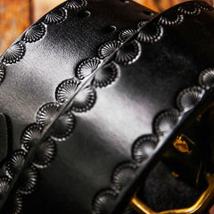 Handmade Black Leather Mens Belts Cool Leather Men Belt for Men