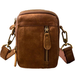 Leather Belt Pouch Belt Cases Mens Waist Bag Small Shoulder Bag for Men