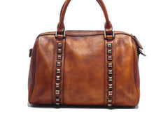 Handmade Leather Handbag Doctor Bag Purse Crossbody Shoulder Bag for Girl Women Lady - EverHandmade