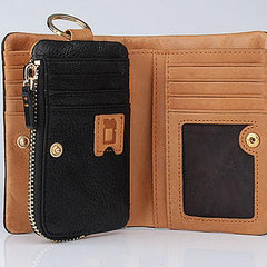 Handmade Leather Mens Chain Biker Wallet Cool Leather Wallet Wrist Wallets for Men
